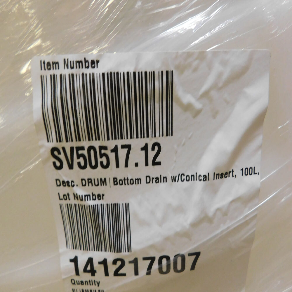 NEW Thermo Scientific HyPerforma Mixtainer 100 Liter Conical Plastic Drum White