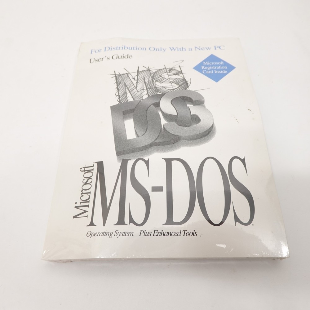 Microsoft MS-DOS User’s Guide Manual + COA Registration Card – New PC Release