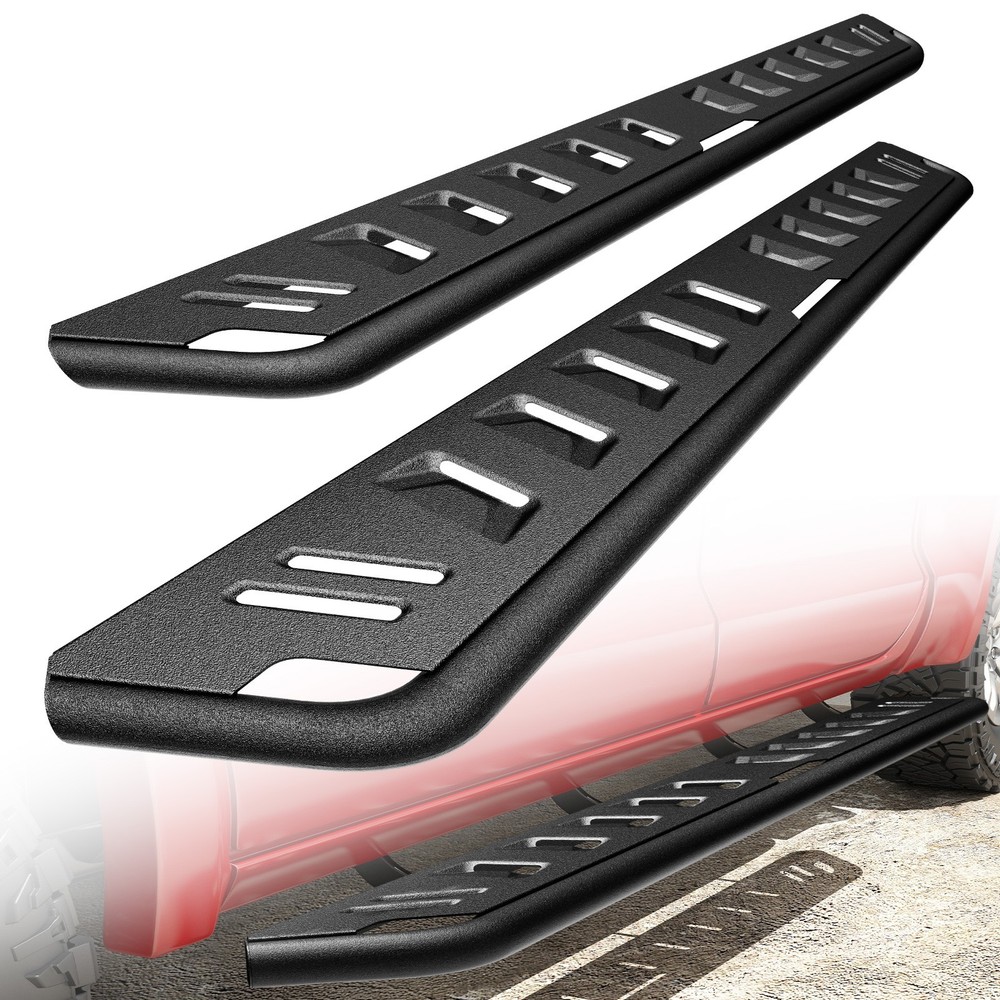 Fit 19-26 Chevy Silverado 1500 Crew Cab 7" Texture Black Running Board Side Step