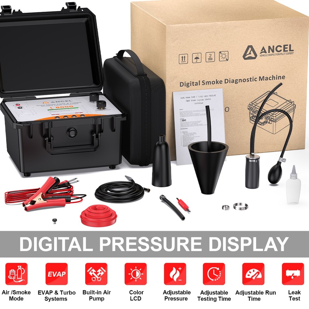 EVAP Smoke Machine Diagnostic Tool Vacuum Leakage Detection Tester Turbo System