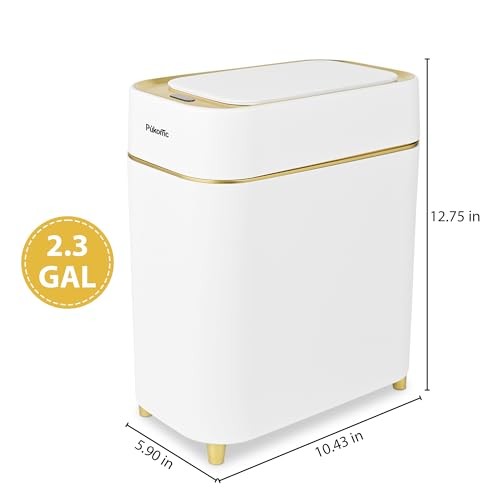 2.3 Gallon / 9L Automatic Adsorption Sensor Trash White-Automatic Adsorption