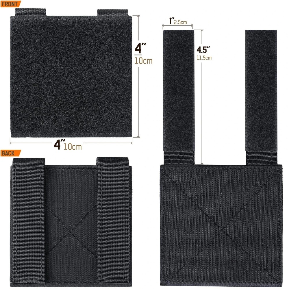 2Pack Molle Patch Panel Hook&Adapter Panel for DIY Patch Badges Tactical Molle..