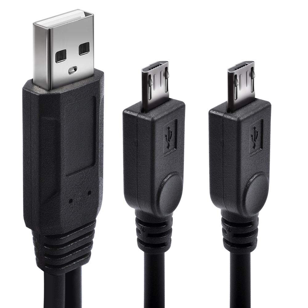 UCEC Dual Micro USB Splitter Charge Cable, 35 CM each, 2pack
