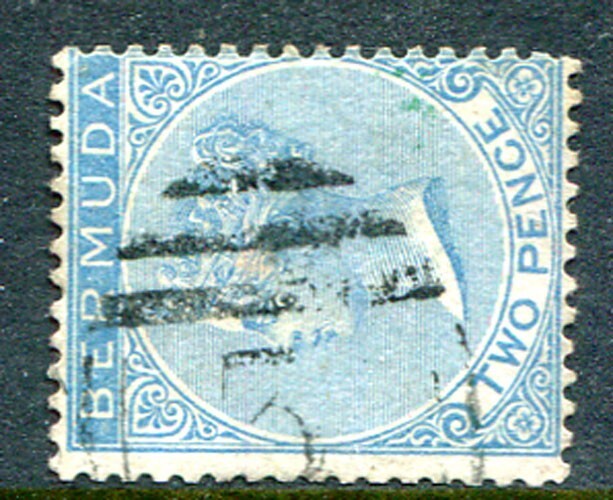 BERMUDA: (10061) K3A “3” NUMERAL POSTMARK/ QV CANCEL