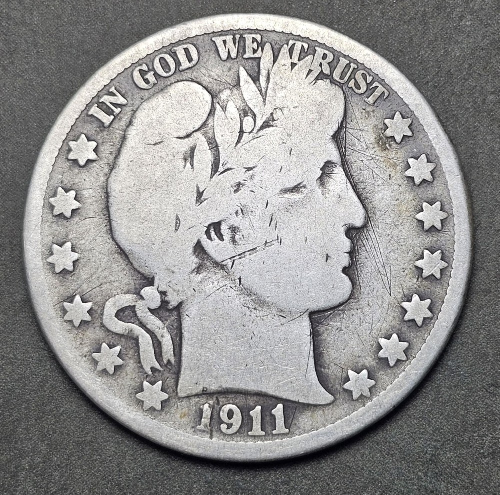 1911 50C Barber Half Dollar(S) Silver coin