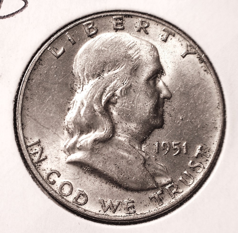 1951-D Franklin Half Dollar, UNC #2994