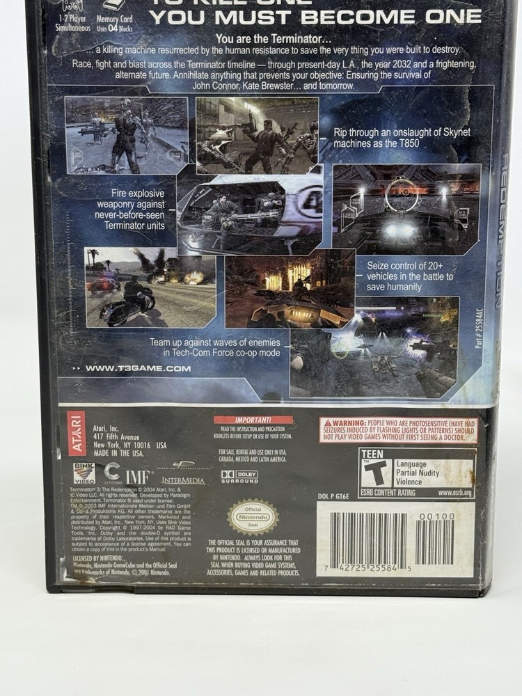 Terminator 3: The Redemption (Authentic Case Only) Nintendo GameCube | Ship Fast