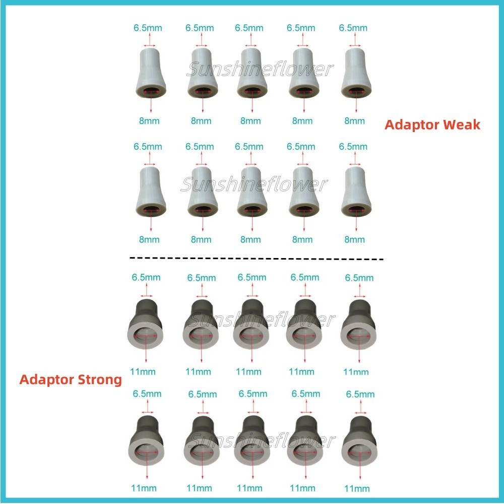 Dental Saliva Ejector Suction Rubber Snap Tip Adaptors Weak/Strong Replacement
