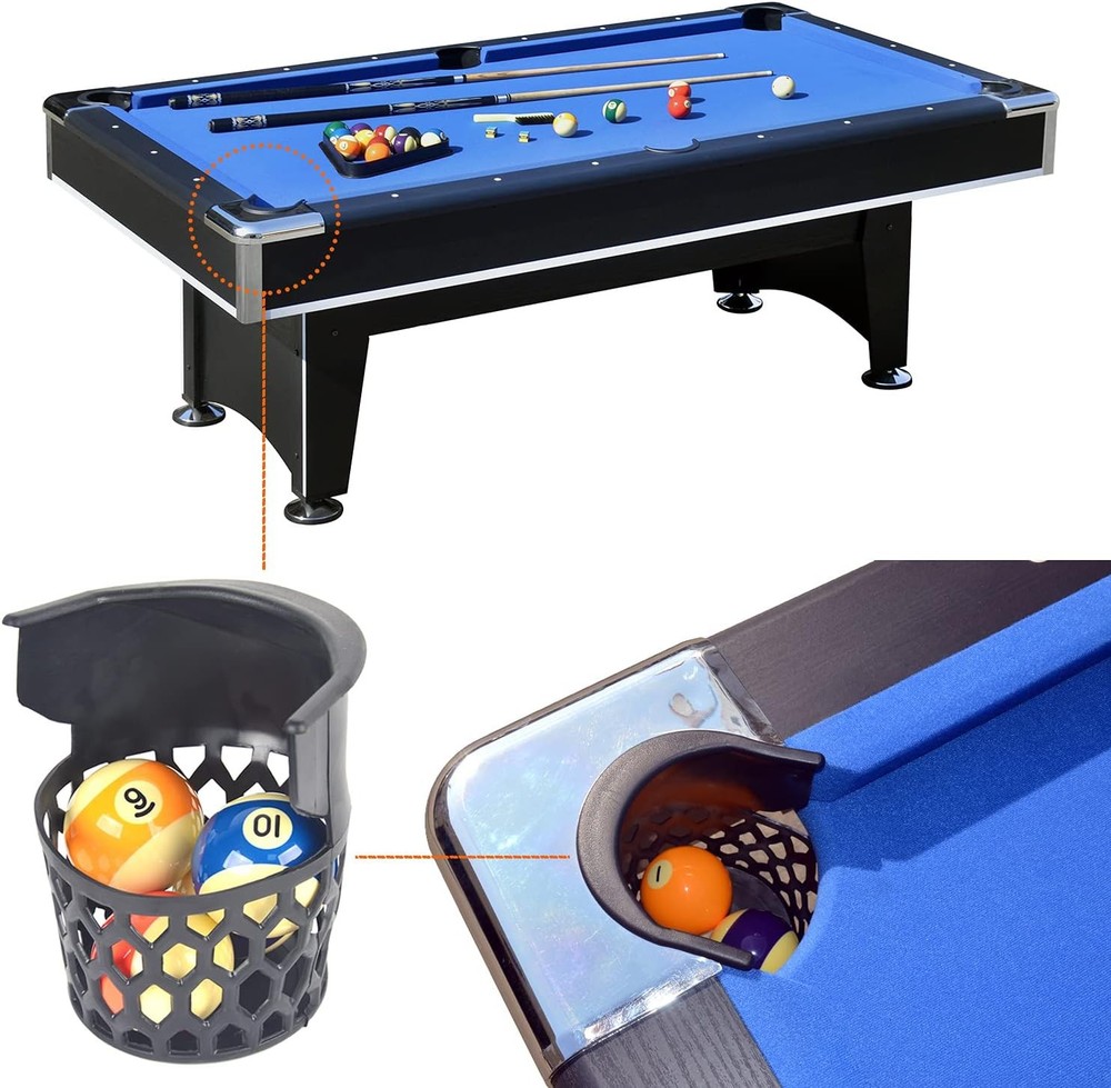 Pool Table Pockets Replacement for Billiard Plastic Web Pockets-Black