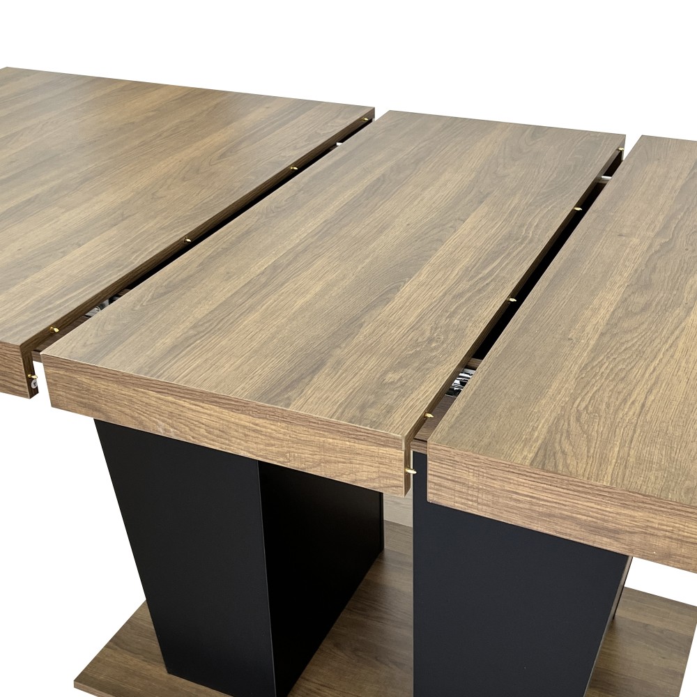 Extendable Wooden Dining Table for 4 10 People Modern Expandable Kitchen Table