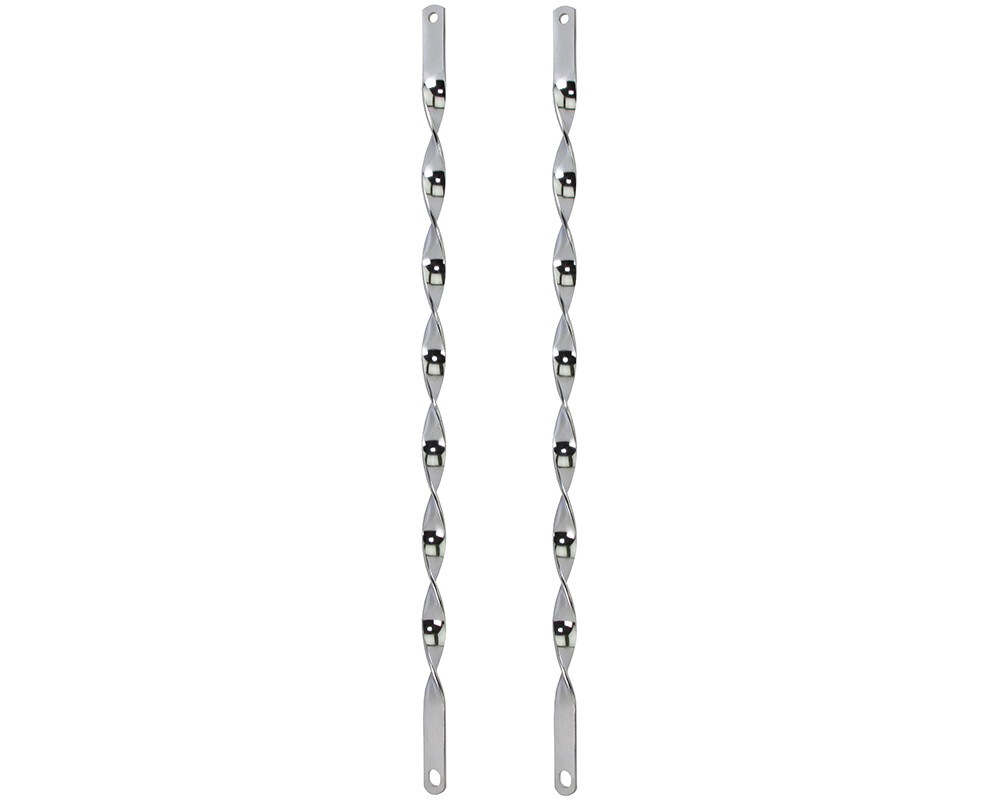 Bike 29 Flat Twisted Spring Fork Bars Chrome.