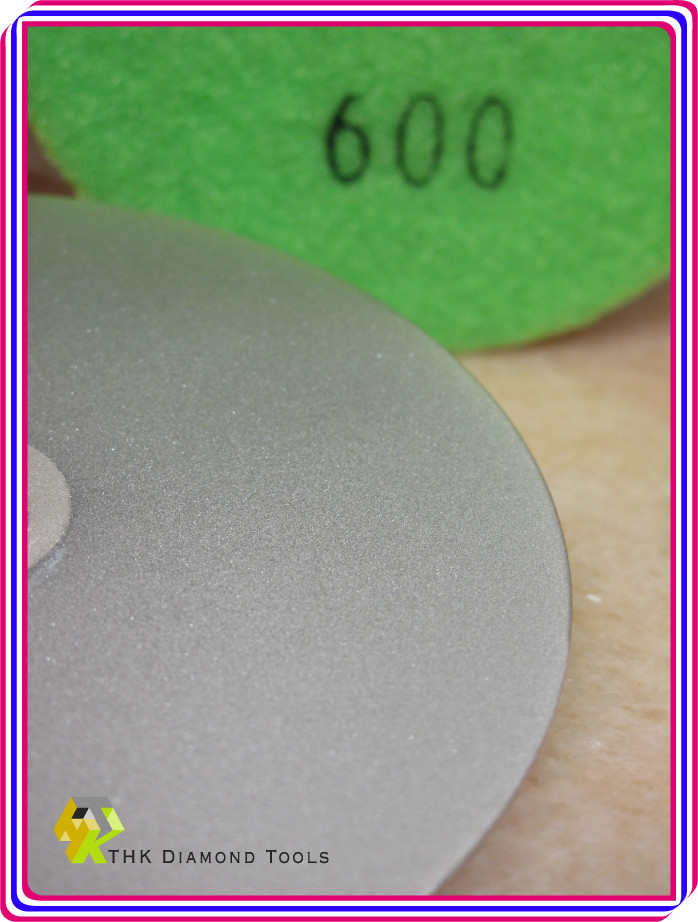 10 x 100mm 4" THK Diamond FLAT LAP lapping grinding wheel disc hook loop backed