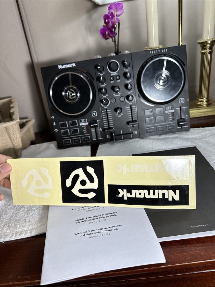 Numark Party Mix II Double Deck Controller with Party Lights NO Power Cord