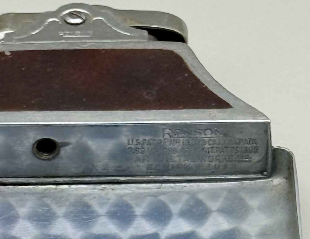 Vintage Ronson Cigarette Lighter/Case Combo Art Deco