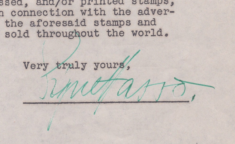 SIGNE HASSO - DOCUMENT DOUBLE SIGNED 08/29/1946
