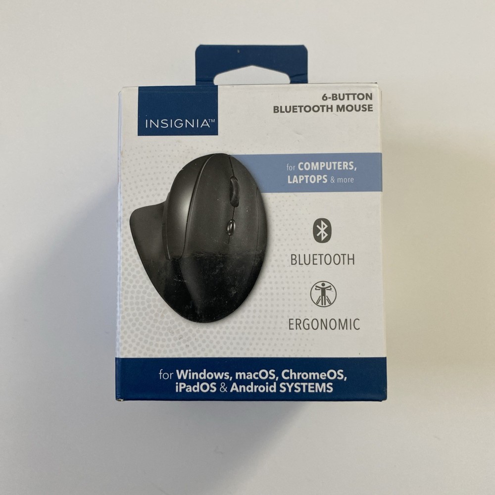 Insignia - Bluetooth wireless 6-Button Ergonomic Mouse - Black