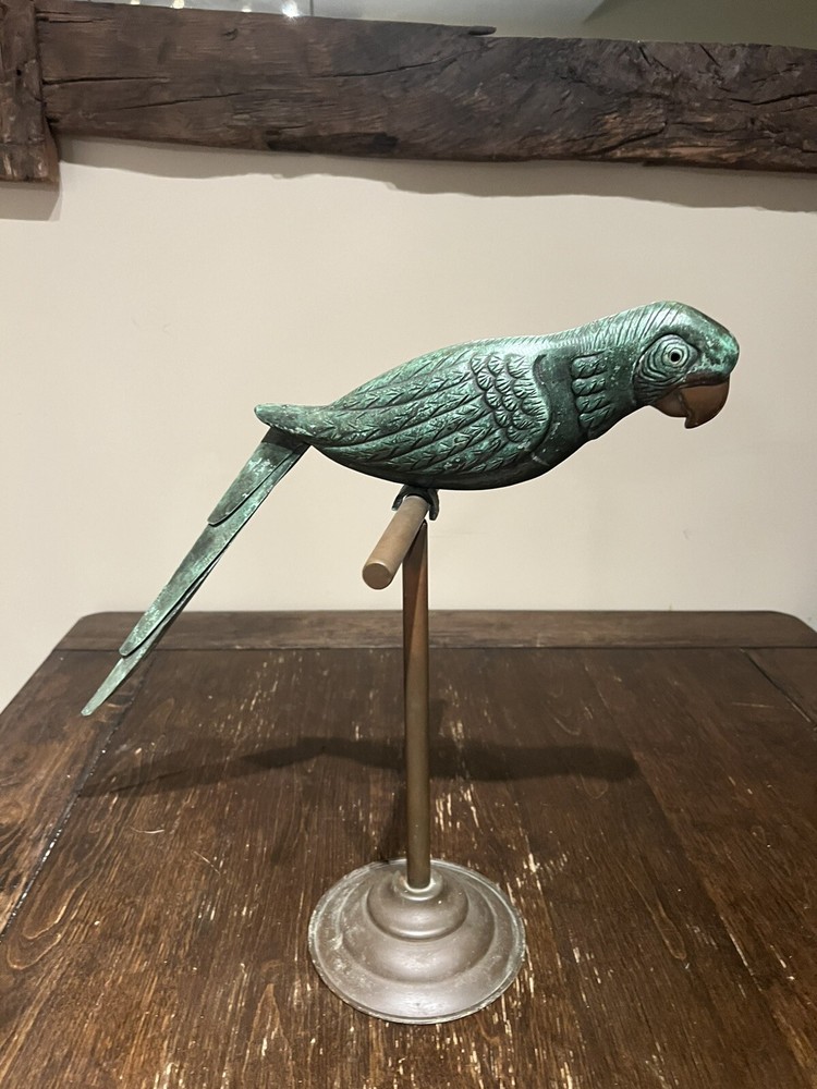 Bronze Parrot on rotating stand