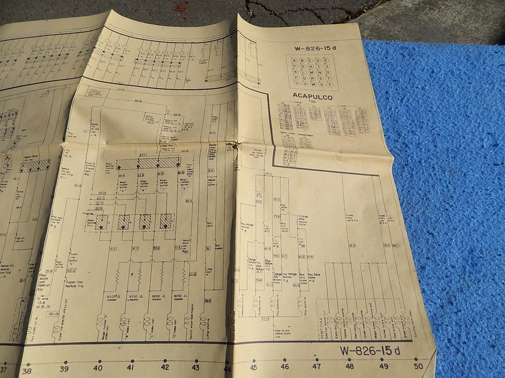 1961 Bally ACAPULCO bingo service schematic