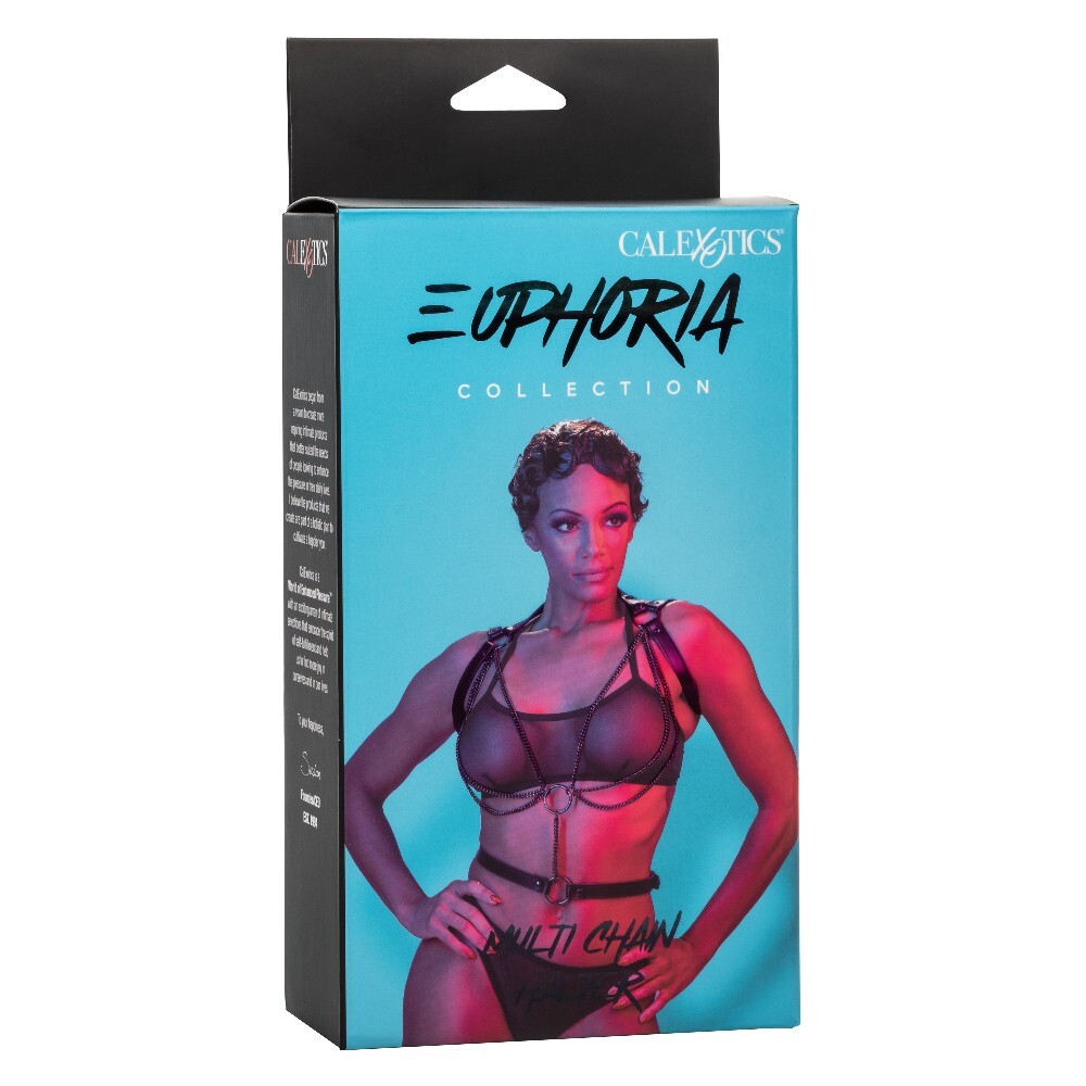 Cal Exotics Euphoria Collection Multi Chain Halter Harness - Black