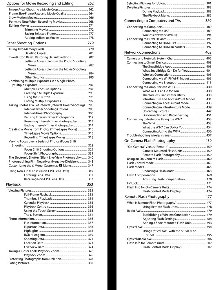 Nikon D780 — Reference Manual User Guide — 941 Pg — Half Size 5.5x8.5