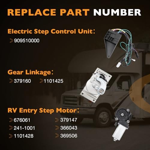 RV Step Motor Conversion Kit Gear Box Linkage+Motor+Electric Step Control Unit