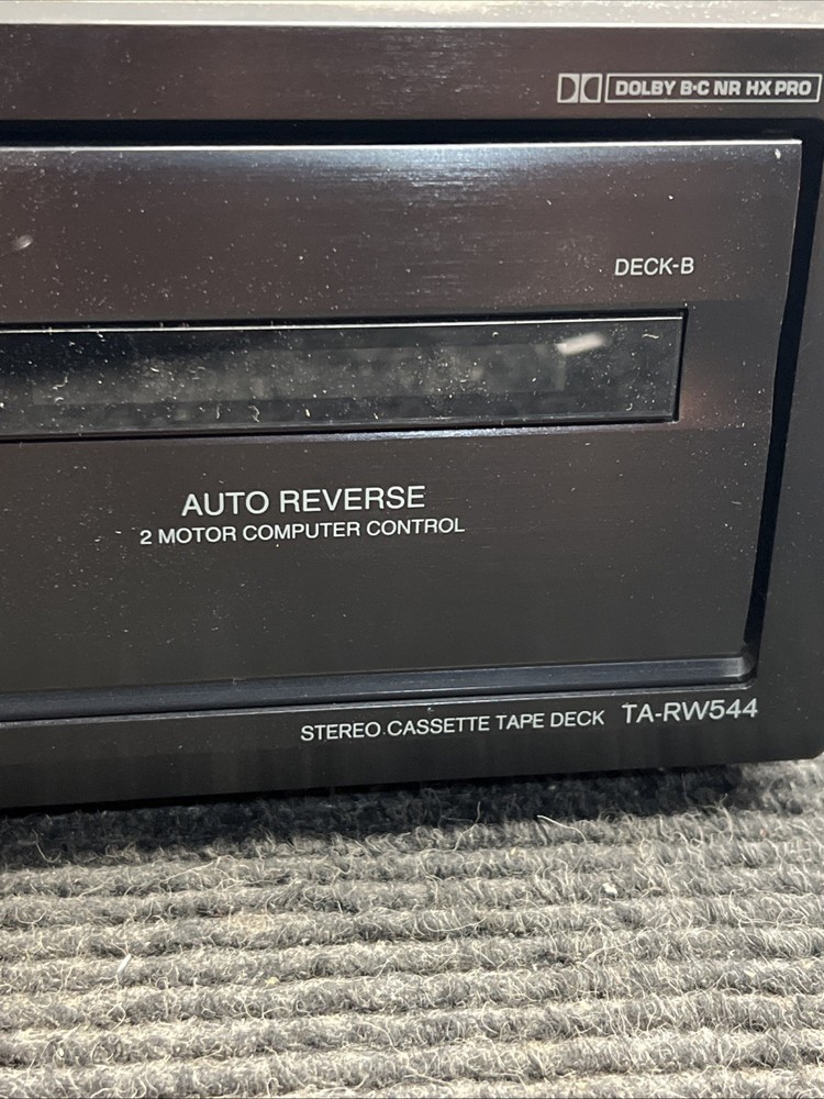 Used ONKYO TA-RW544 Auto Reverse Double Cassette Deck - Powers On