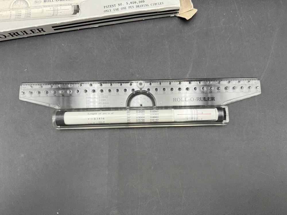 Roll-O-Ruler Rolling Drafting Ruler 12 in Wei's CP-405