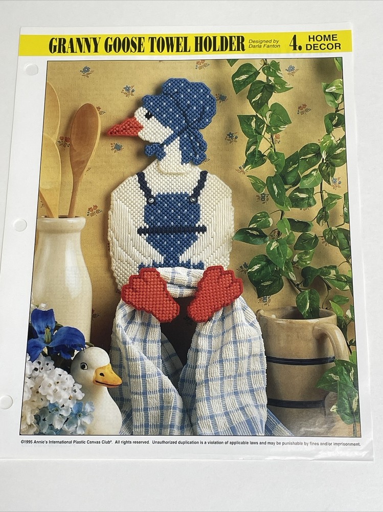 Granny Goose Towel Holder Annie's Attic Plastic Canvas Pattern
