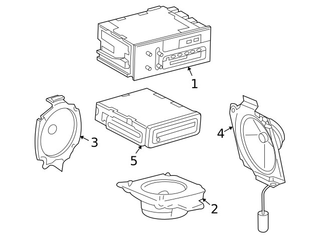 Genuine GM Inst Panel Speaker 16233355