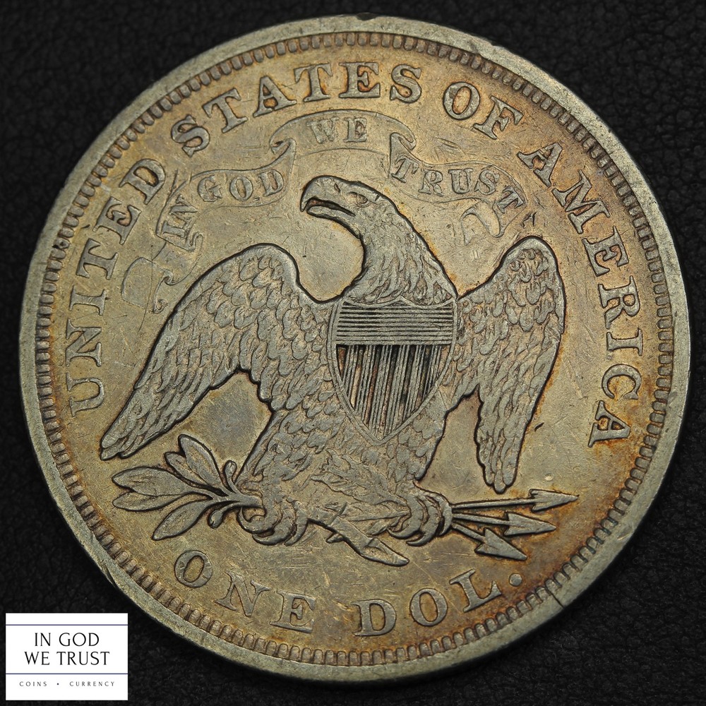 1872 Seated Liberty Silver Dollar $1