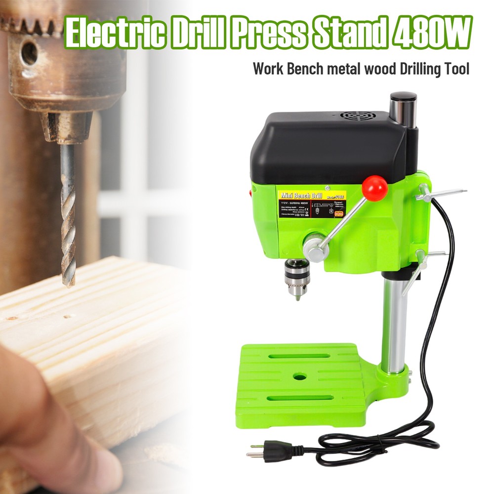 Portable Electric Bench Mini Drill Press Stand Compact Variable Speed 480W