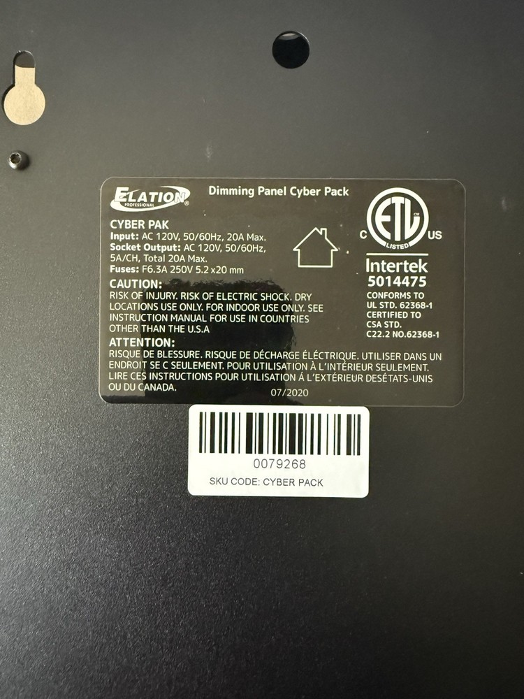 ADJ Products Cyber PAK Stage Lighting Controller - Dimmer, Power, MIDI Pack