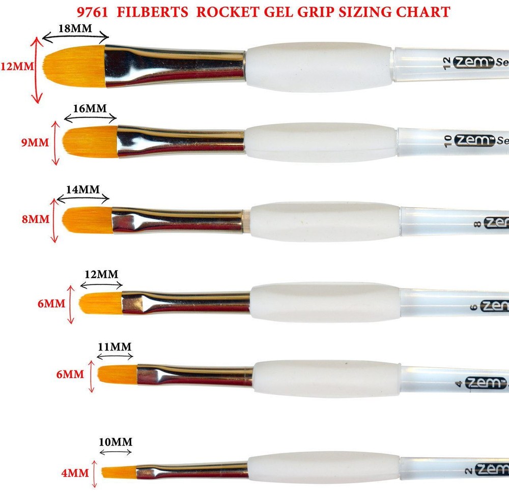 9761 Rocket Gel Grip Filbert Brush