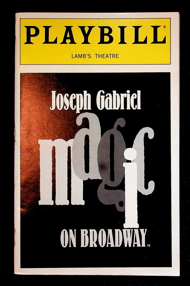 JOSEPH GABRIEL MAGIC ON BROADWAY Playbill Program MAGICIAN Coronado CA