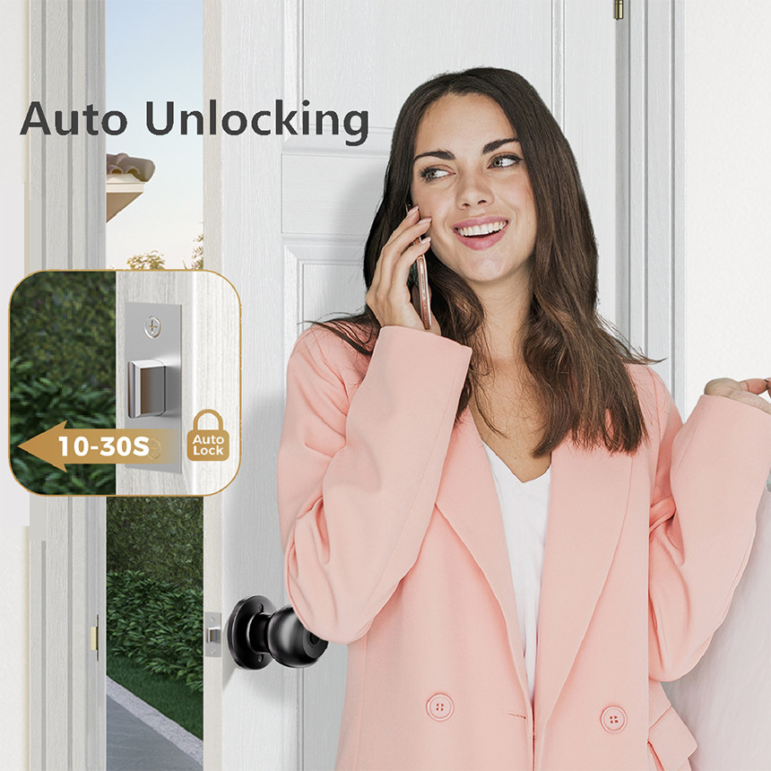 ARPHA Smart Keyless Fingerprint Door Handle Lock App Control Bluetooth Auto Lock