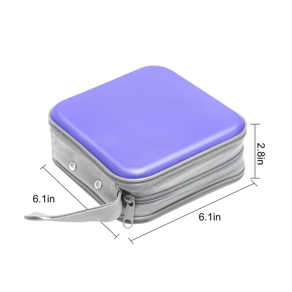 Siveit CD Case, 40 Capacity CD/DVD Case Holders Wallet Hard Plastic DVD Disc ...