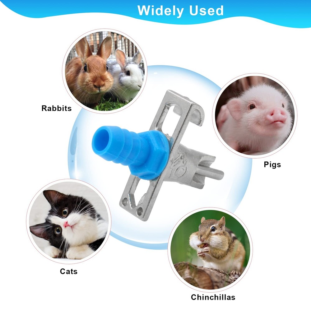 Upgrade Automatic Rabbit Watering Kit Include 12 Nipple Drinker Feeders 32 Fe...