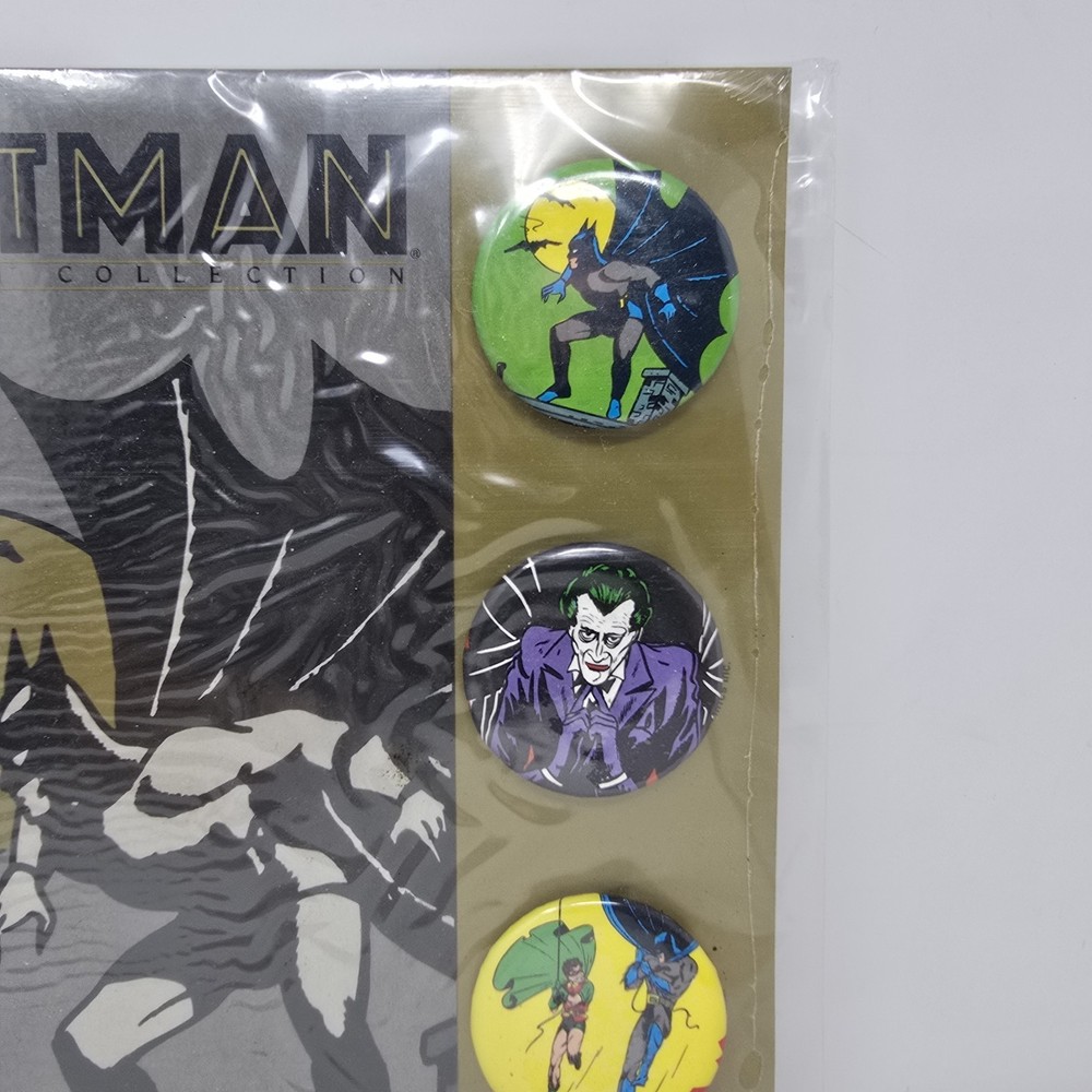 Batman 1989 Button Collection #1 LE Bob Kane DC Comics 4-Pack Vintage New