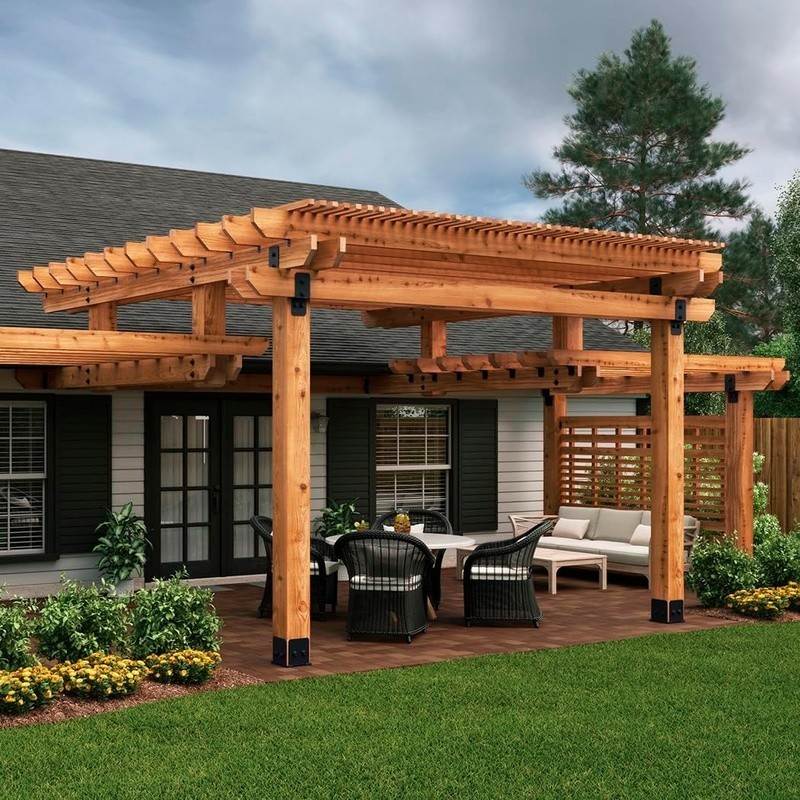 Durable Post Base 6x6 Wood Posts Pergolas Decks Elevated Design Hardware Kit New