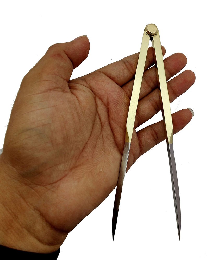 's Vintage Navigation Straight Pattern Artist Divider Solid Brass Drawing Too...