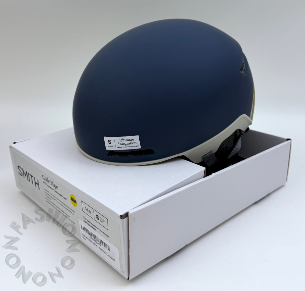 Smith Code Ski/Snowboard Helmet Mips Boa Matte Navy Camo S Retail $210! Box Dent
