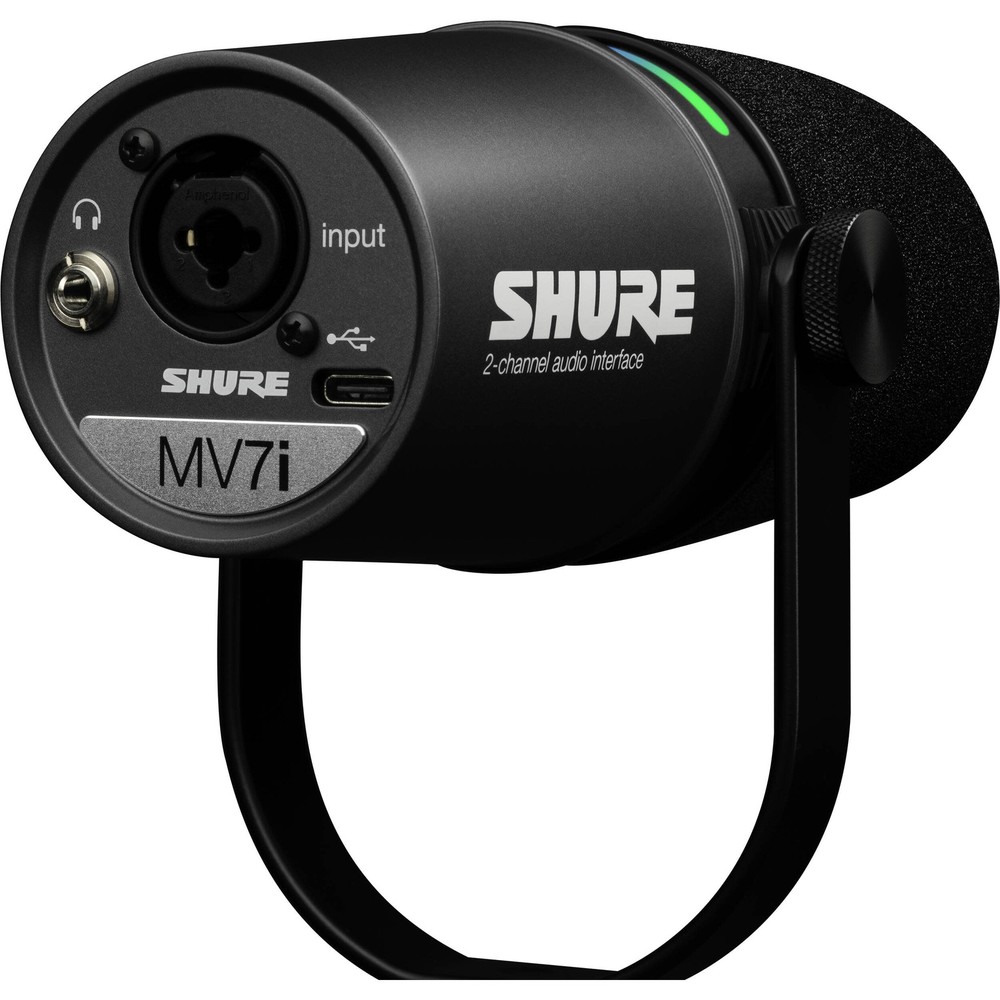 Shure MV7i Dynamic USB Podcast Microphone w/ Built-In Audio Interface
