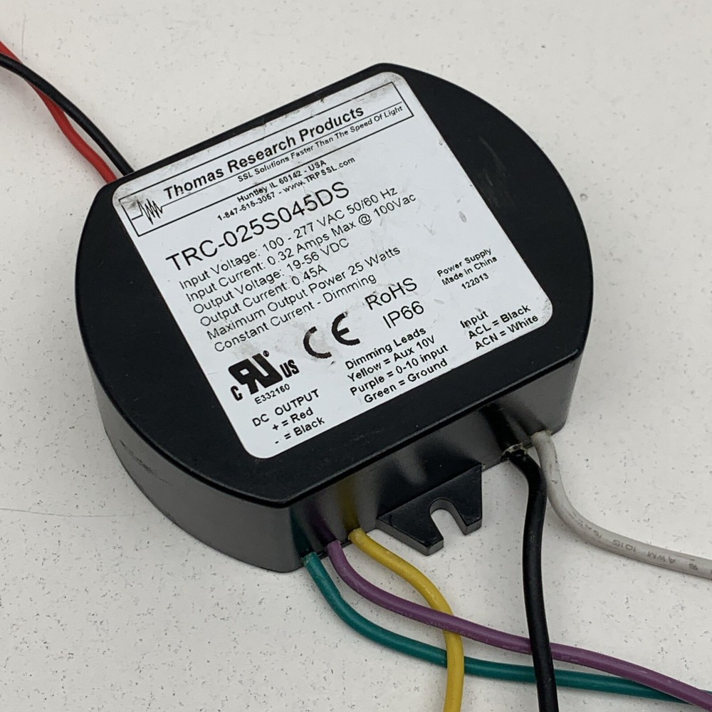 Thomas Research TRC-025S045DS Constant Current Dimmable LED Driver 450mA 25W