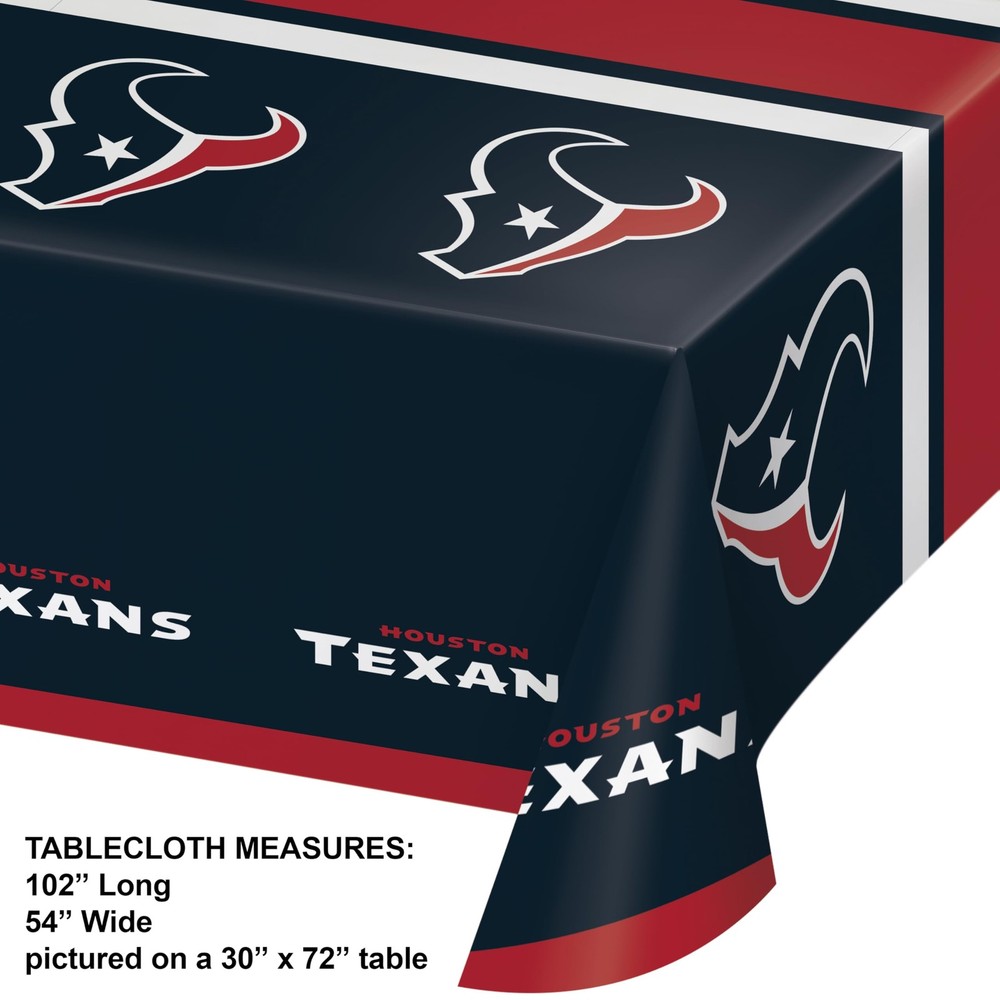 Houston Texans Plastic Tablecloths, 3 ct