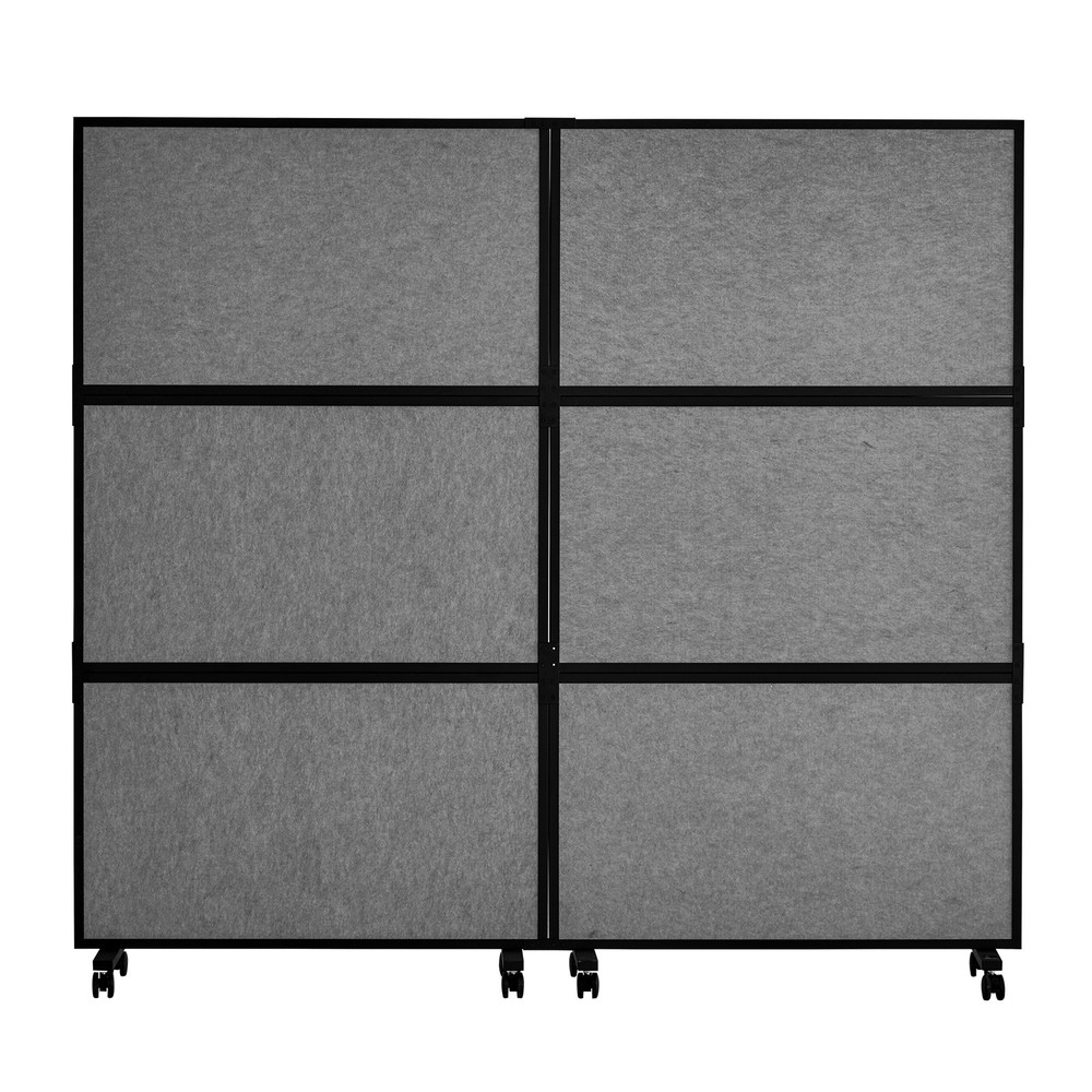 VEVOR Acoustic Room Divider Partition Panel Privacy Screen 2 Pack Medium Gray