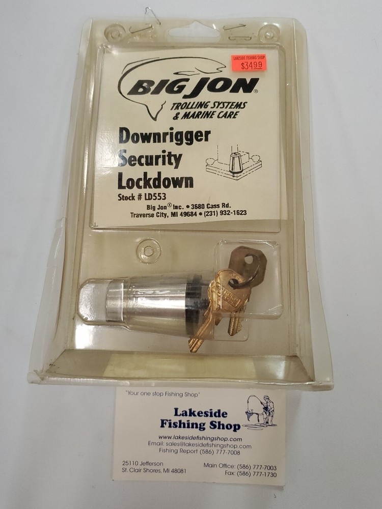 BIG JON TROLLING SYSTEMS & MARINE CARE DOWNRIGGER SECURITY LOCKDOWN #LD553
