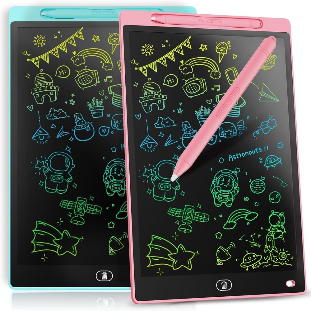2 Pack] LCD Writing Tablet 8.5-Inch Colorful Doodle Board, Toddler Learning E...