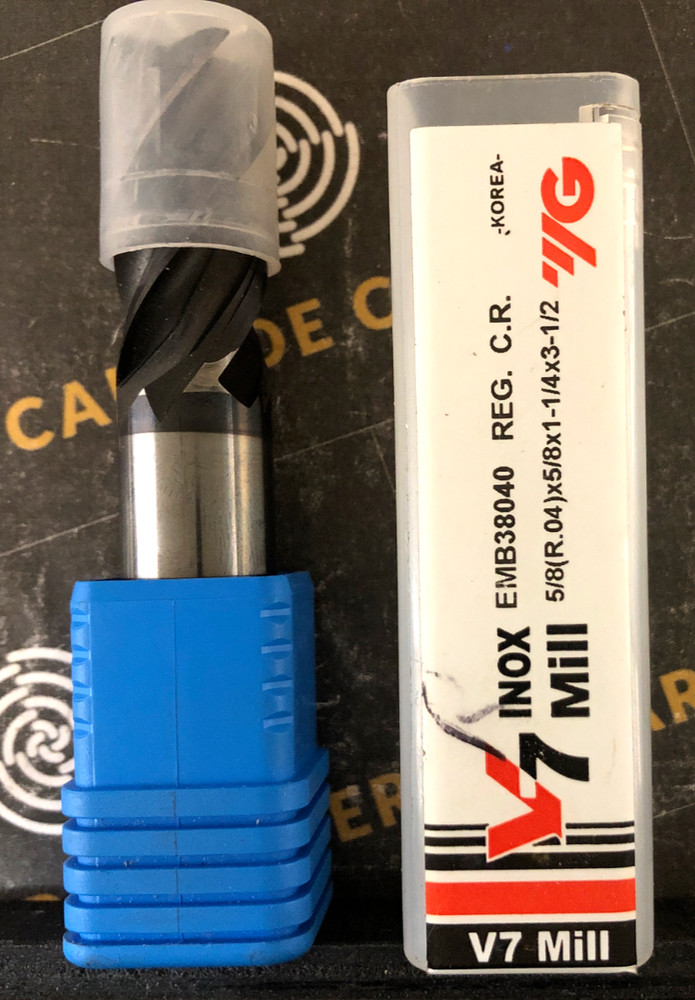 EMB38040 - HIGH PERFORMANCE CARBIDE - 4 FLUTE - .040 CORNER RADIUS ENDMILL - YG