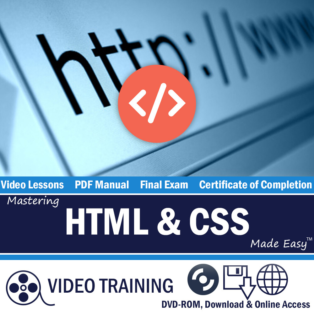 Learn HTML5 and CSS3 Video Training Tutorial DVD-ROM Course Intro HTML and CSS