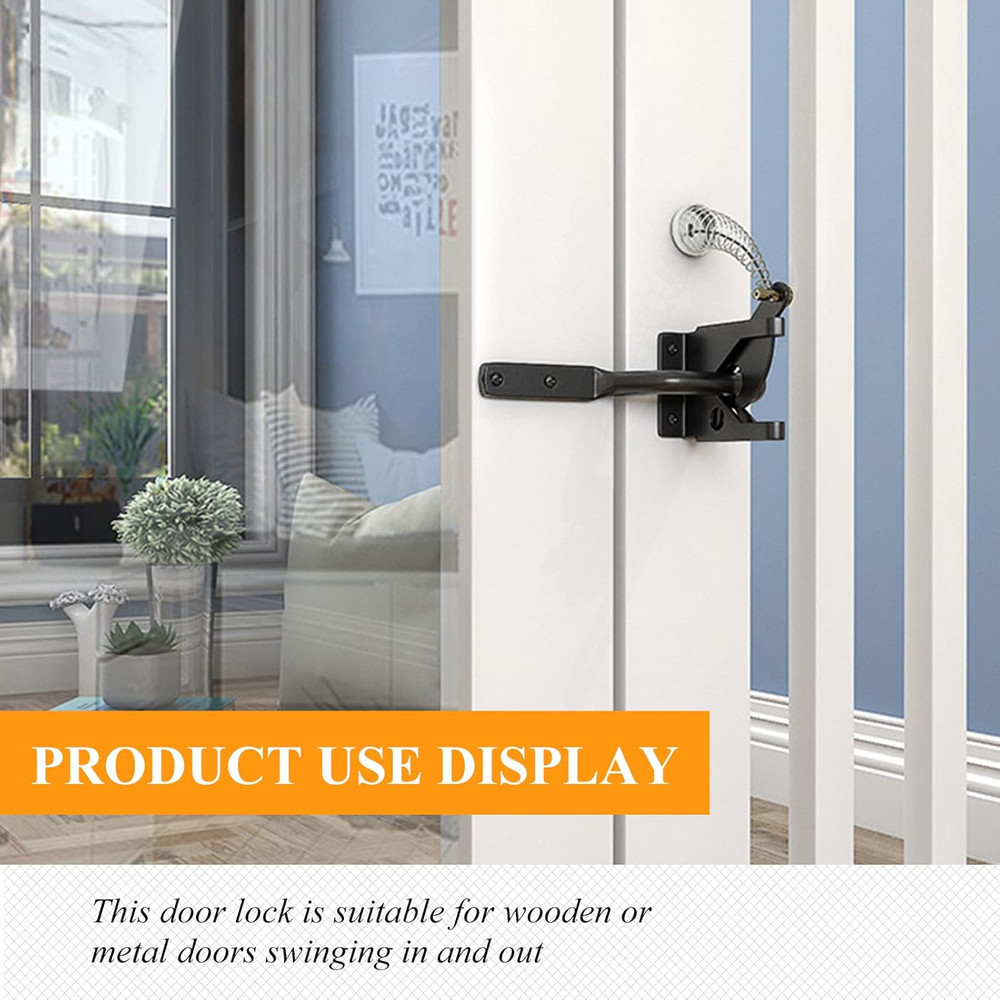 Self Locking Gate Gravity Latch Stainless Steel Spring Loaded with Adjustable Ga